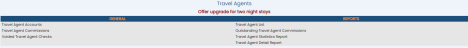 Travel Agents Menu